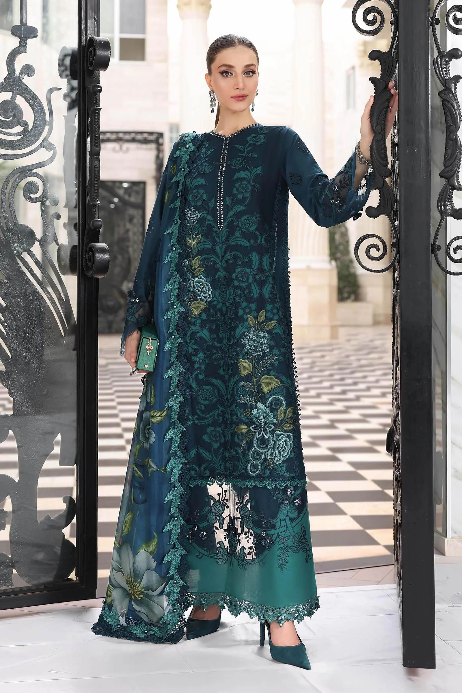 Maria B Luxury Lawn Eid Vol-26 Unstitched Collection 2026 | D06 - Mirha Fashion