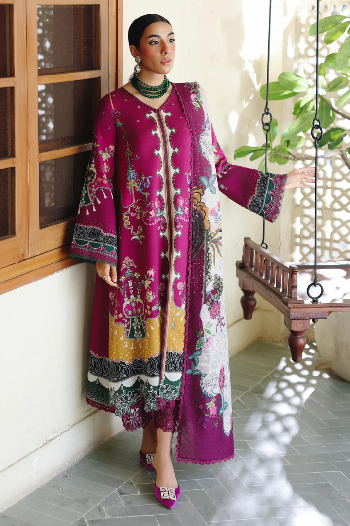 Qalamkar Qprints Winter 3PCS Unstitched Collection 2025 QW 04 B | Lacey