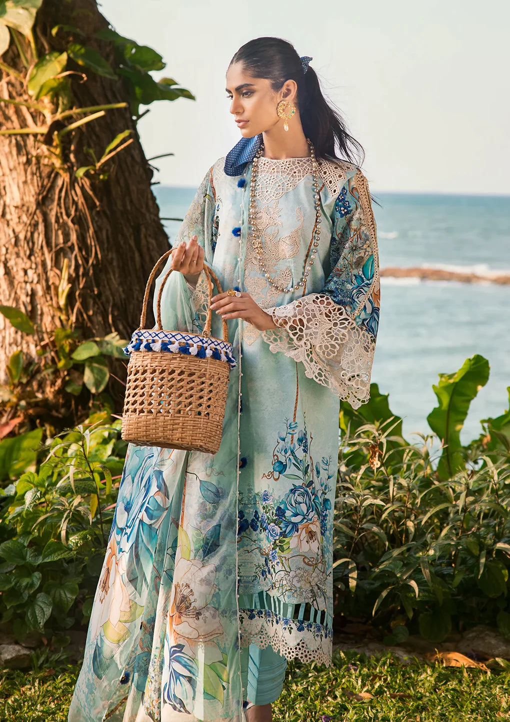 Elaf Signature Embroidered Lawn Collection | ESL-07B HEAVEN'S MIST - Mirha Fashion
