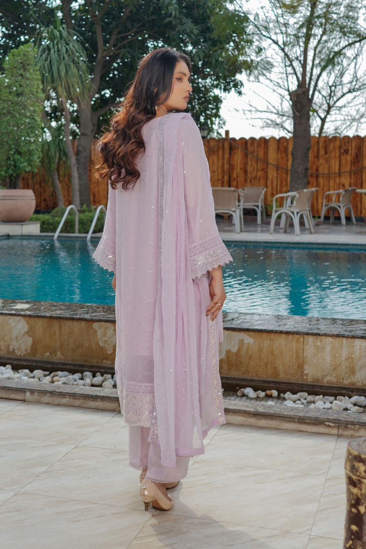 Agha Noor Sehnai Handwork Eid Ready To Wear Collection 2026 | Lavender - Mirha Fashion