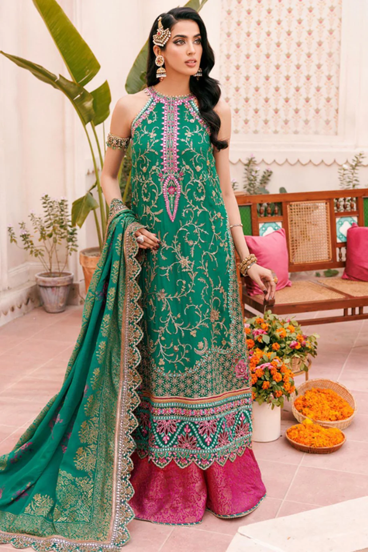 Noor By Saadia Asad Embroidered Wedding Collection Chiffon Suits | Kyra - Mirha Fashion