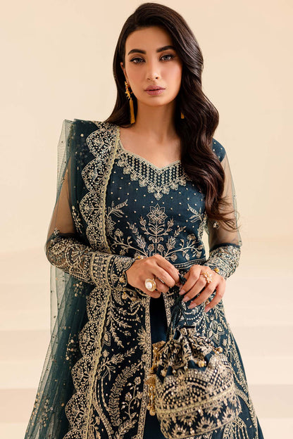 Farasha Unstitched Embroidered Lumiere Festive Formal | Petal Dream