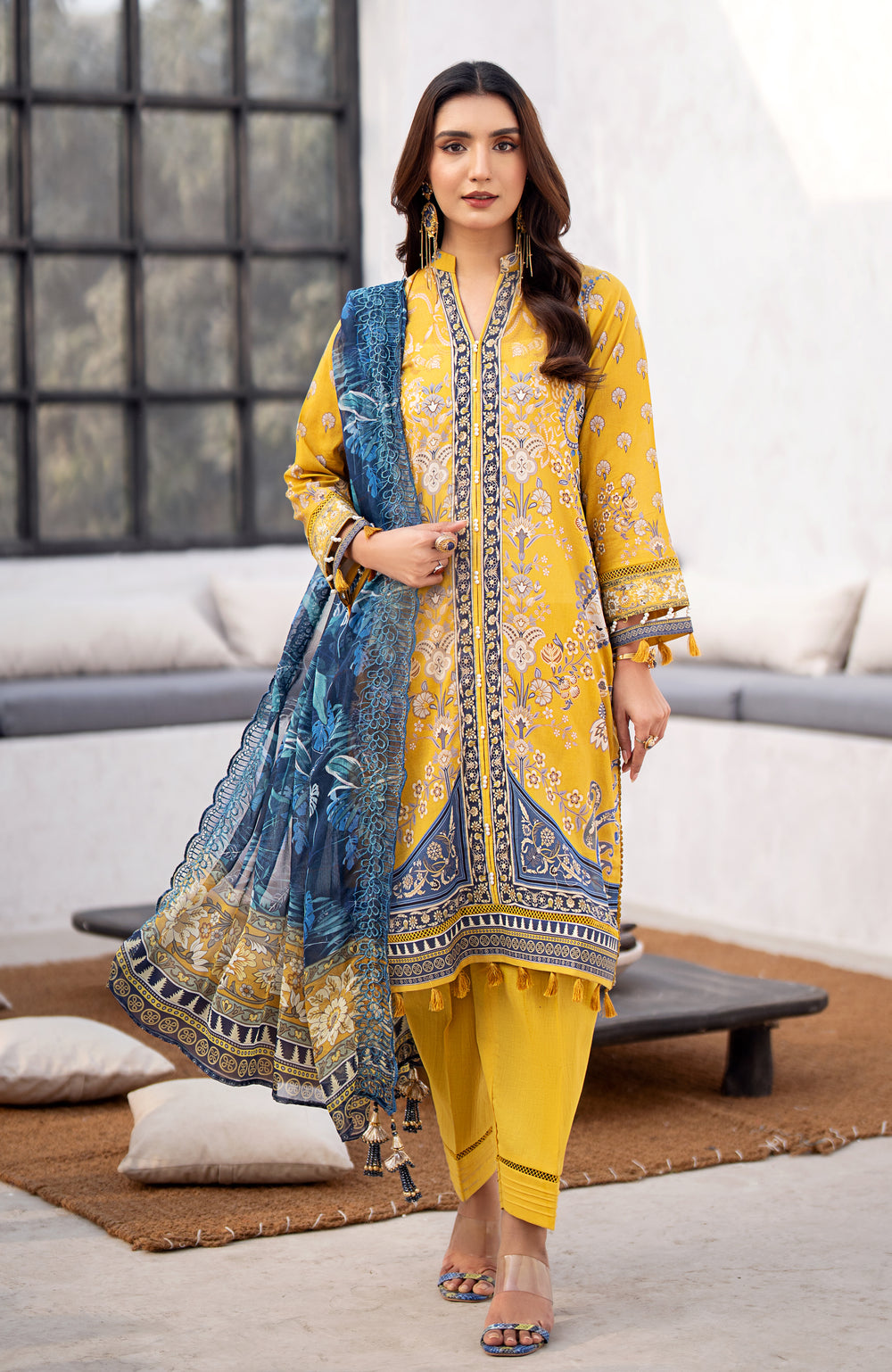AL Zohaib Sunshine Bloom Embroidered Cutwork | SBC-004