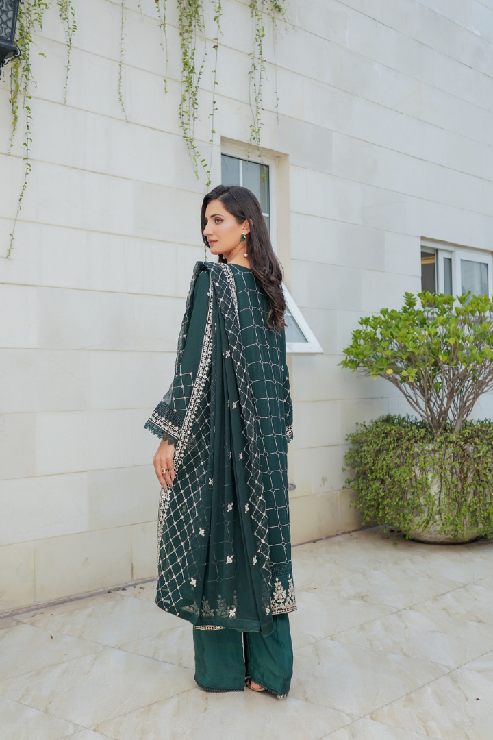 Agha Noor Sehnai Handwork Eid Ready To Wear Collection 2026 | Green - Mirha Fashion