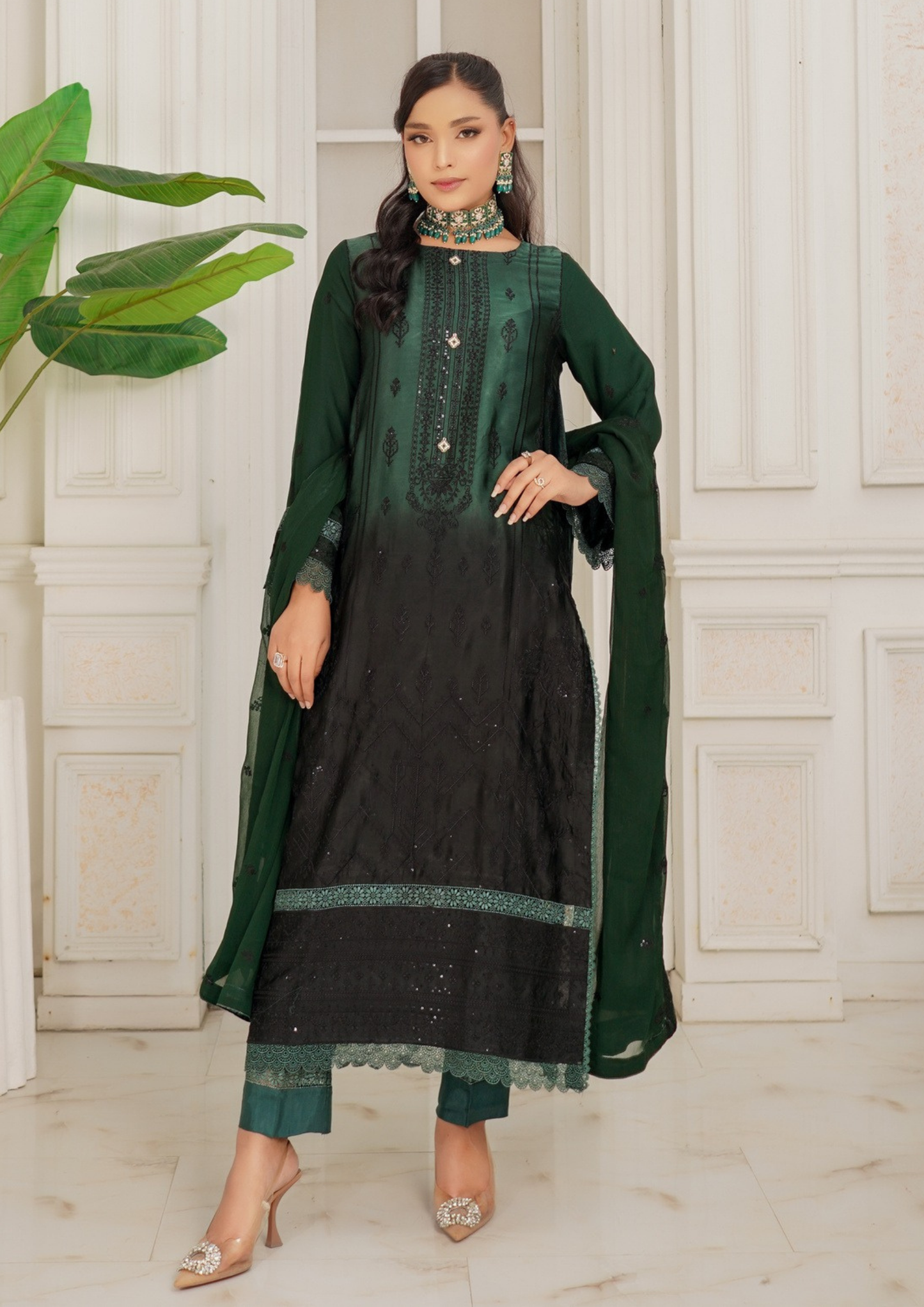 Agha Noor Silk Ready to Wear Collection Nov-2025 | Dark Green
