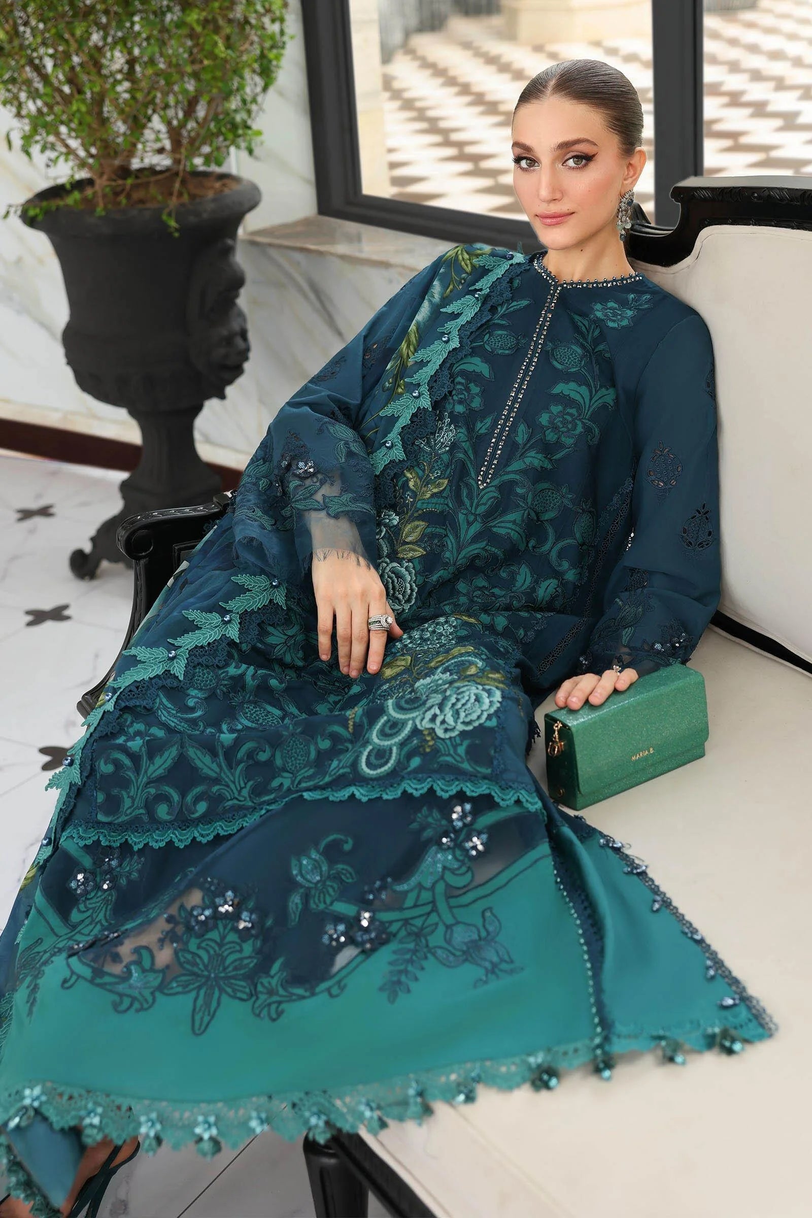 Maria B Luxury Lawn Eid Vol-26 Unstitched Collection 2026 | D06 - Mirha Fashion