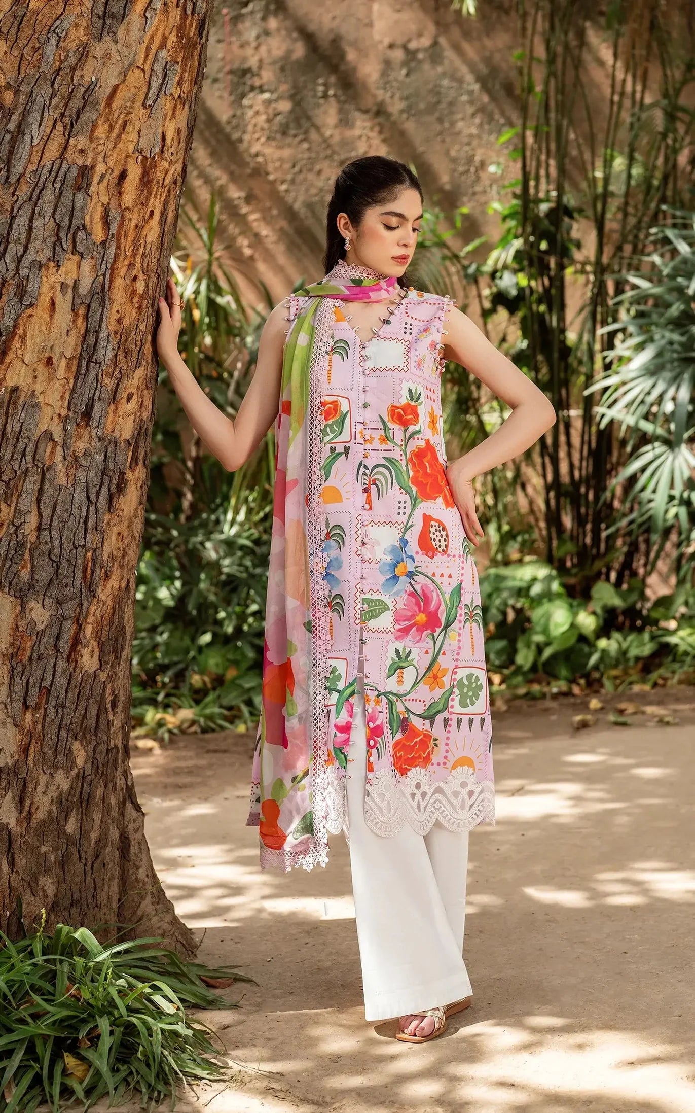 Yakin by Asif Unstitched Lawn Collection - Pastel Bloom - Mirha Fashion