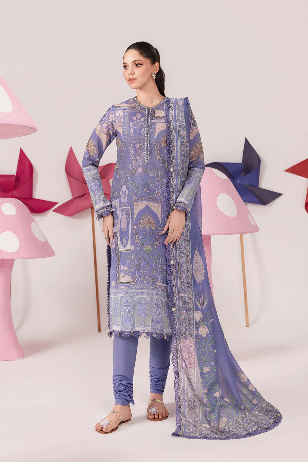 Maria B Mbasic Spring Summer Unstitched Collection | MB-CUSV13-11-B - Mirha Fashion