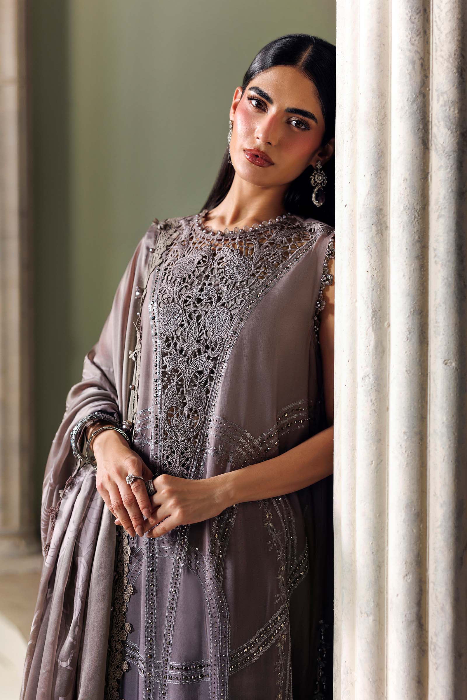 Maria B Soiree Unstitched Collection 2026 | SR-01-04-Dusty Mauve