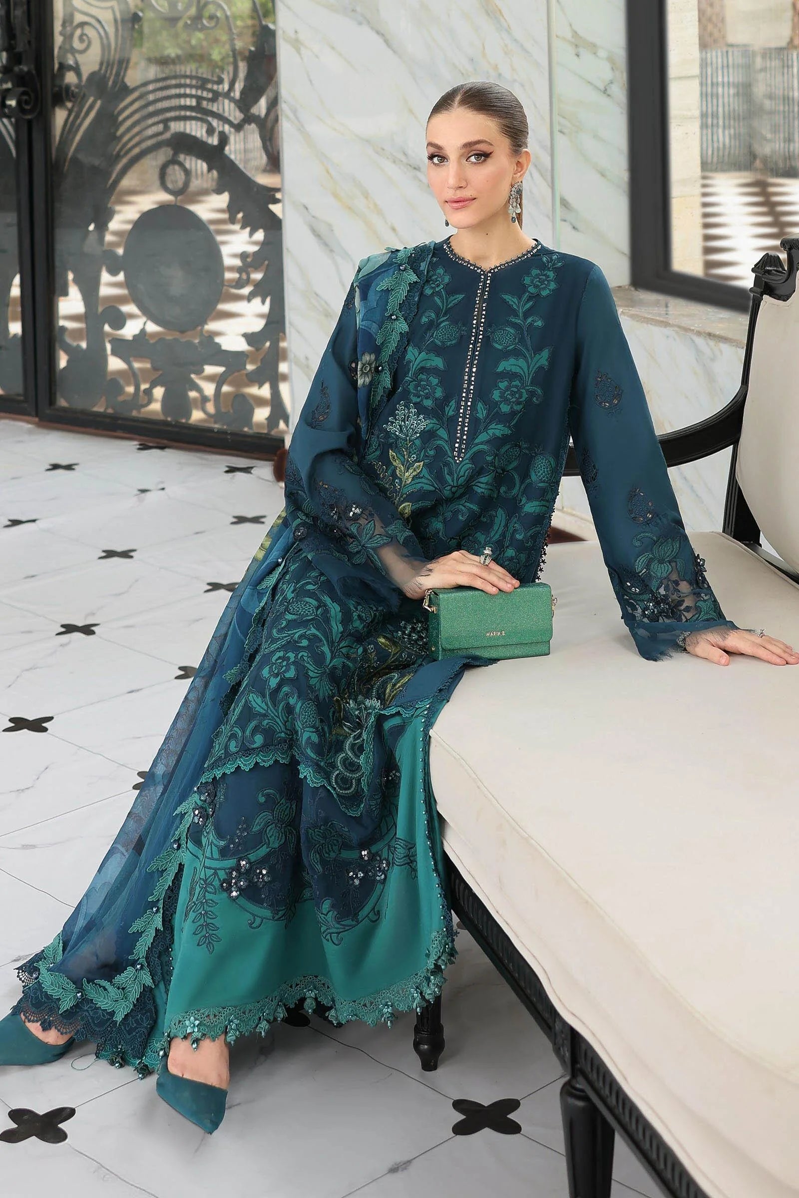 Maria B Luxury Lawn Eid Vol-26 Unstitched Collection 2026 | D06 - Mirha Fashion