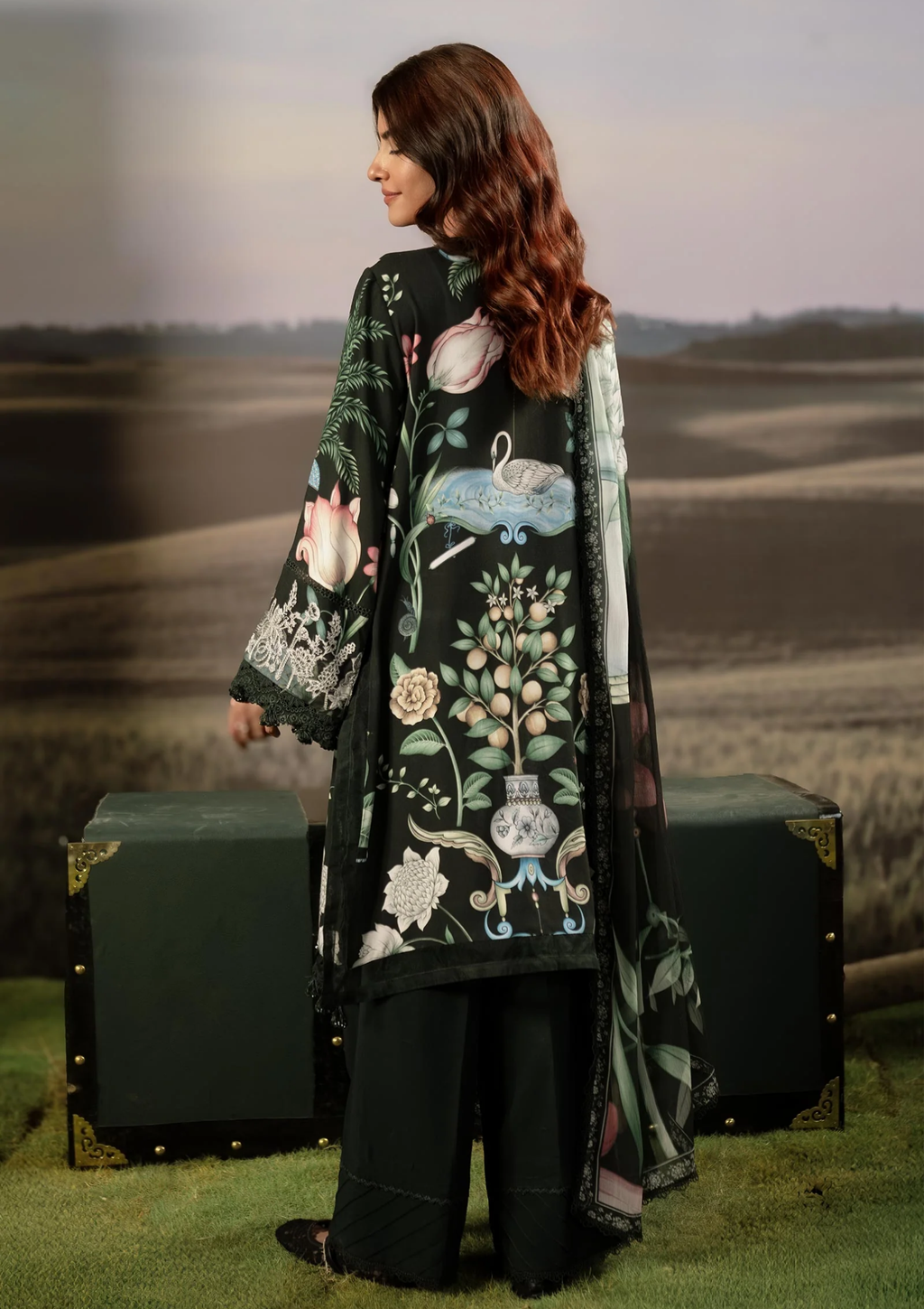 Maria B. MBasic Fall 2025 Collection – 3 Piece Unstitched Suit | 04A