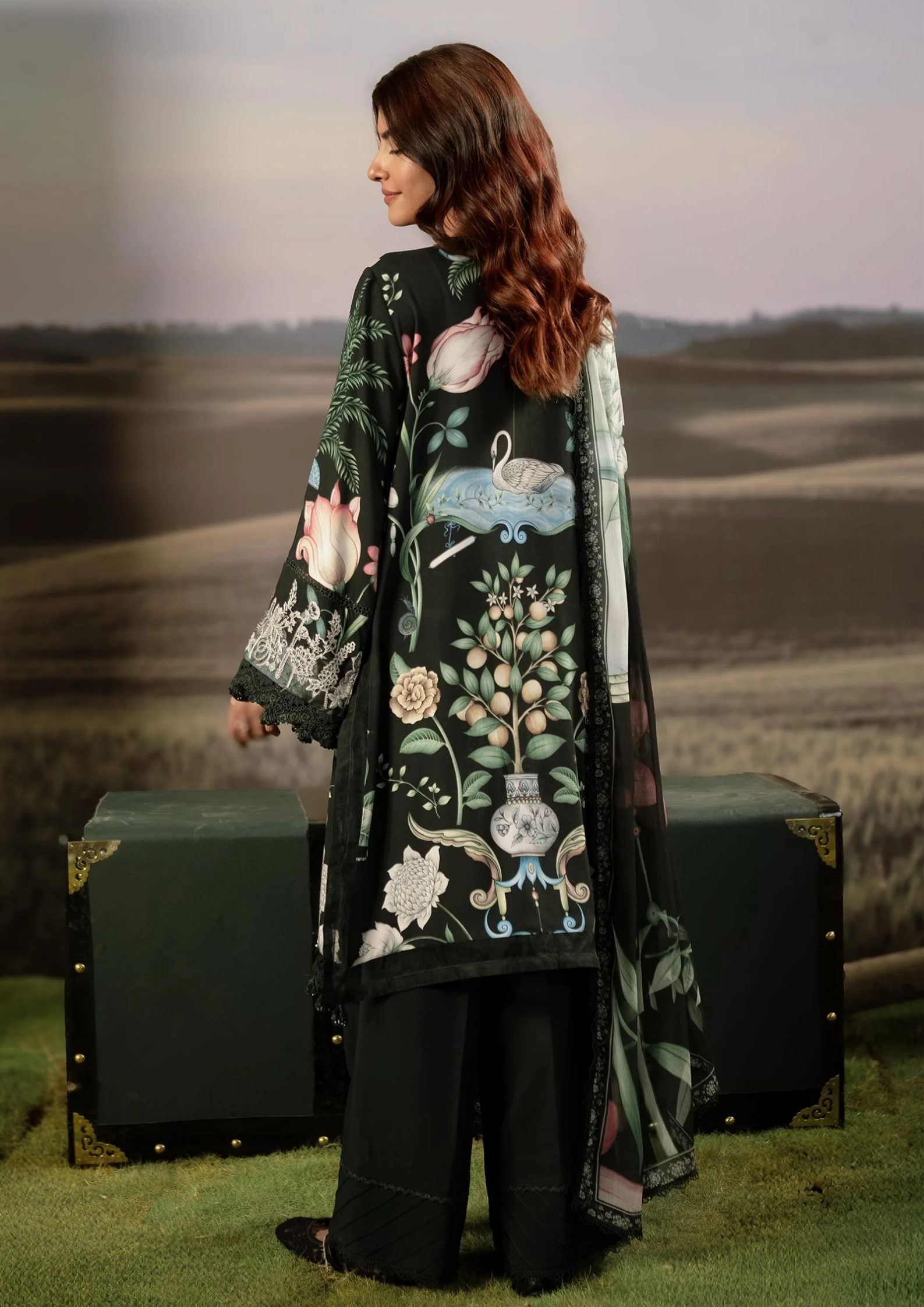 Maria B. MBasic Fall 2025 Collection – 3 Piece Unstitched Suit | 04A