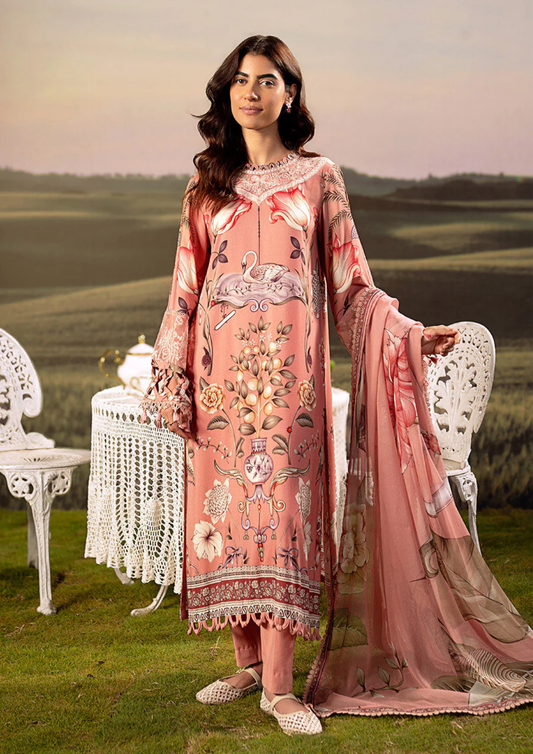 Maria B. MBasic Fall 2025 Collection – 3 Piece Unstitched Suit | 04B