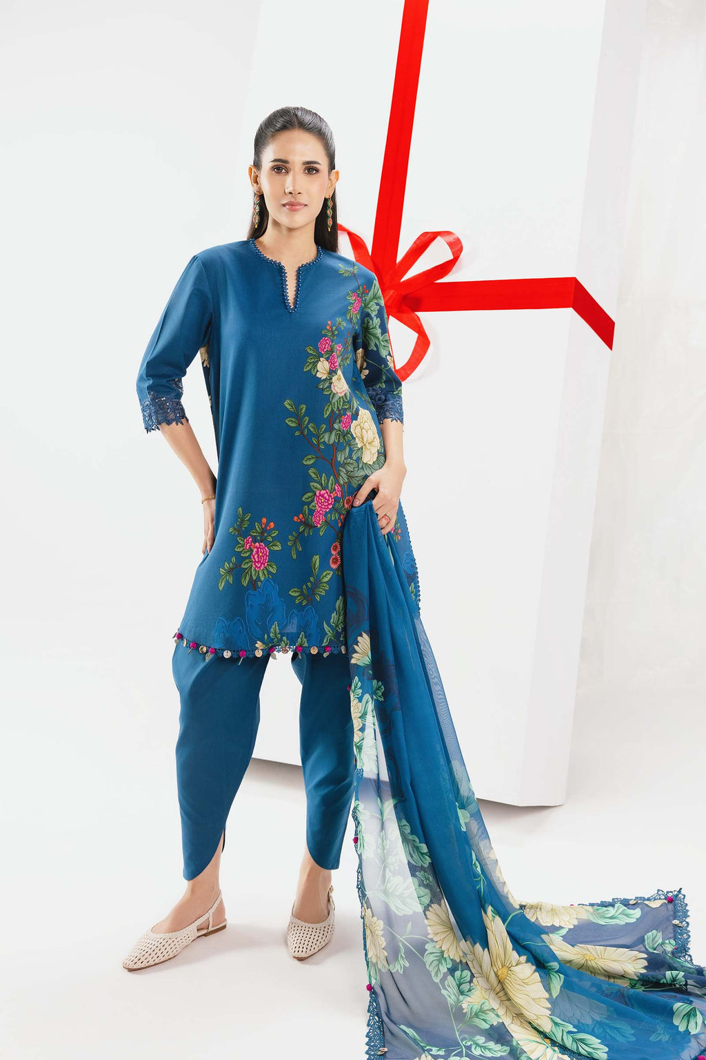 Maria B Mbasic Spring Summer Unstitched Collection | MB-CUSV13-12-A - Mirha Fashion