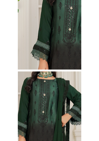 Agha Noor Silk Ready to Wear Collection Nov-2025 | Dark Green