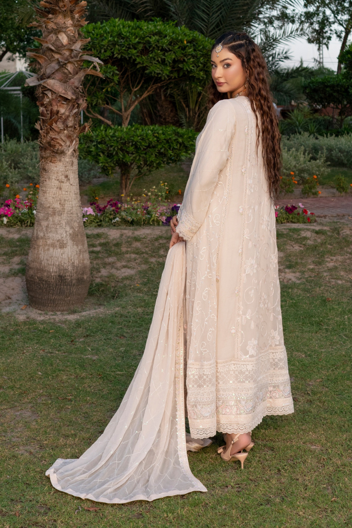 Agha Noor Luxury Gowns Rimjhim Vol-05 Ready to Wear Collection | Beige - Mirha Fashion