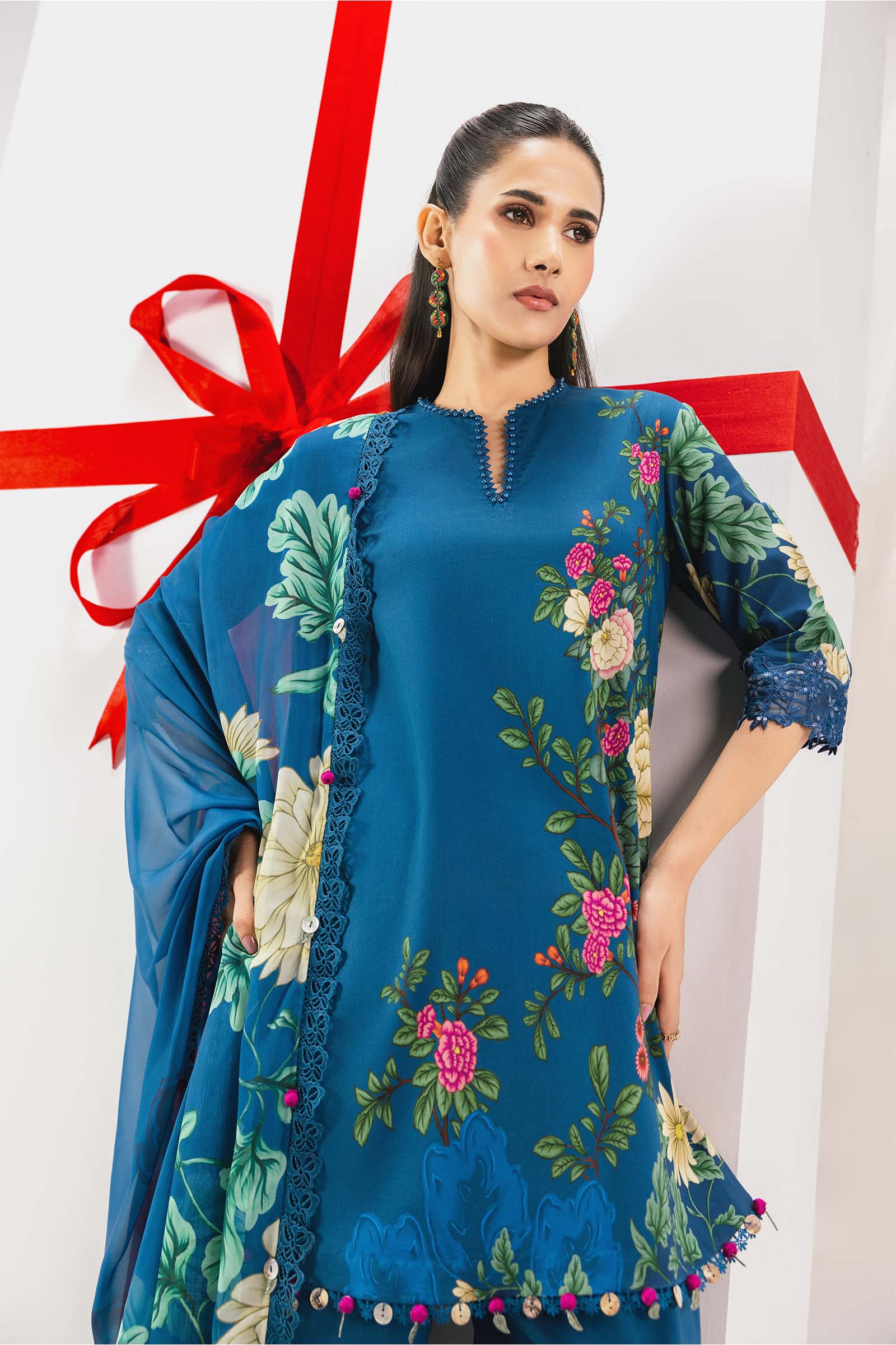 Maria B Mbasic Spring Summer Unstitched Collection | MB-CUSV13-12-A - Mirha Fashion