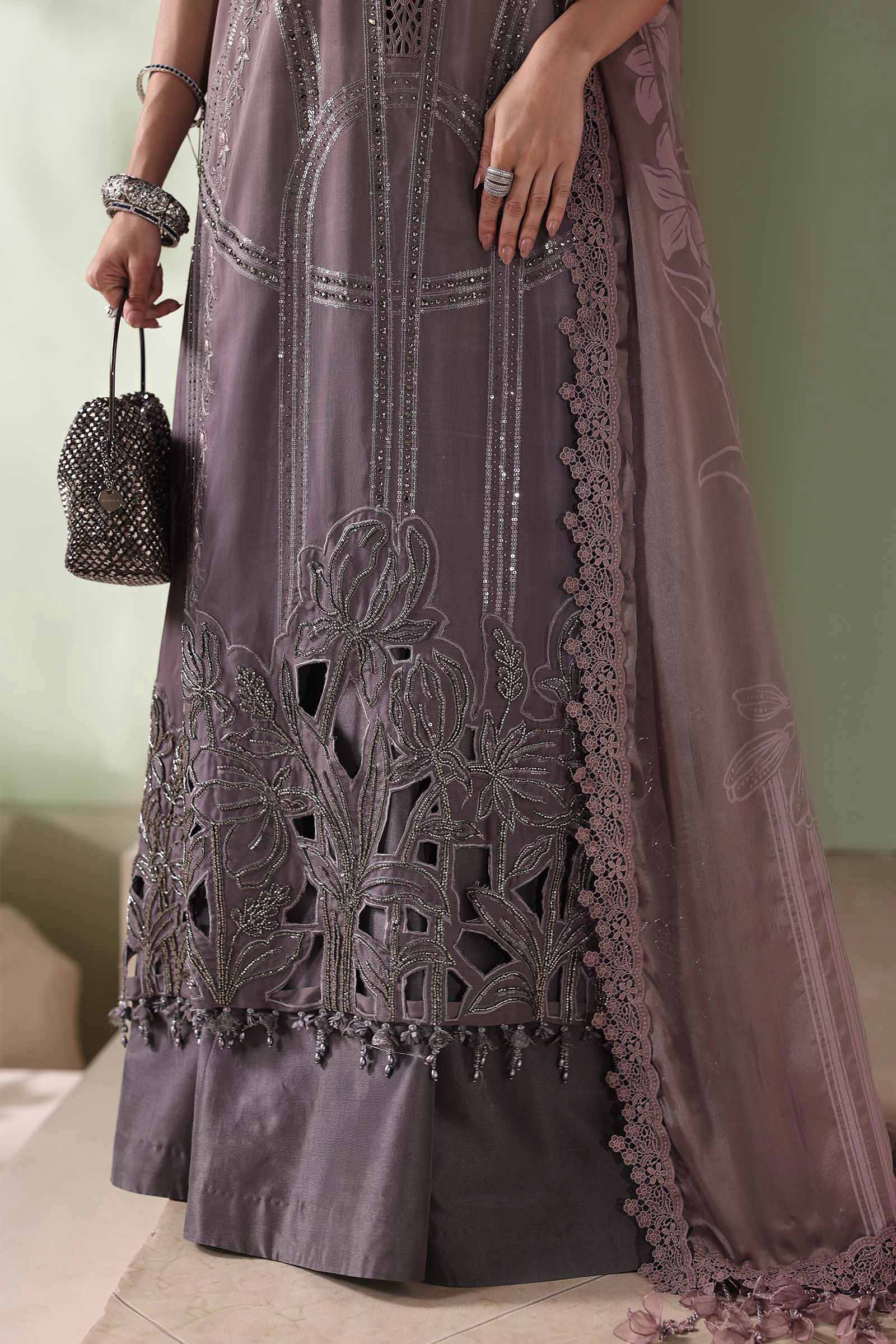 Maria B Soiree Unstitched Collection 2026 | SR-01-04-Dusty Mauve