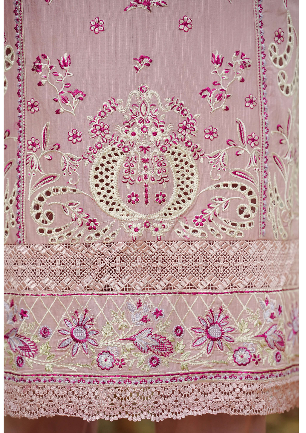 Agha Noor Cotton Ready To Wear Collection Ronak 2025 | Tea Pink - Mirha Fashion