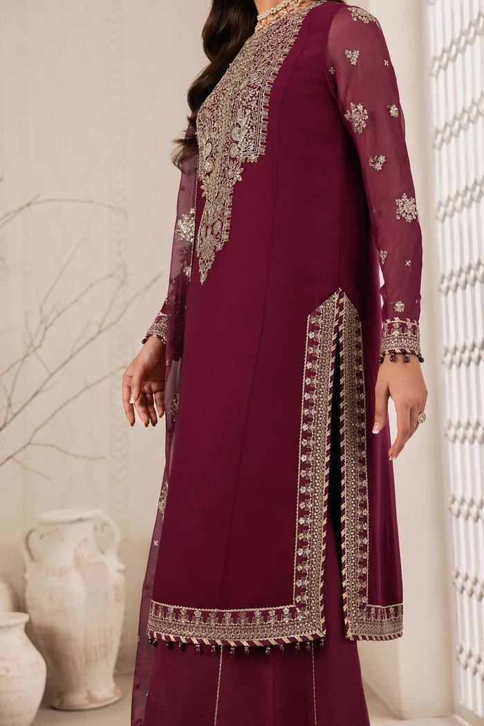 Zarif Bayaan Luxury Chiffon Unstitched Collection | D04 NIDAH