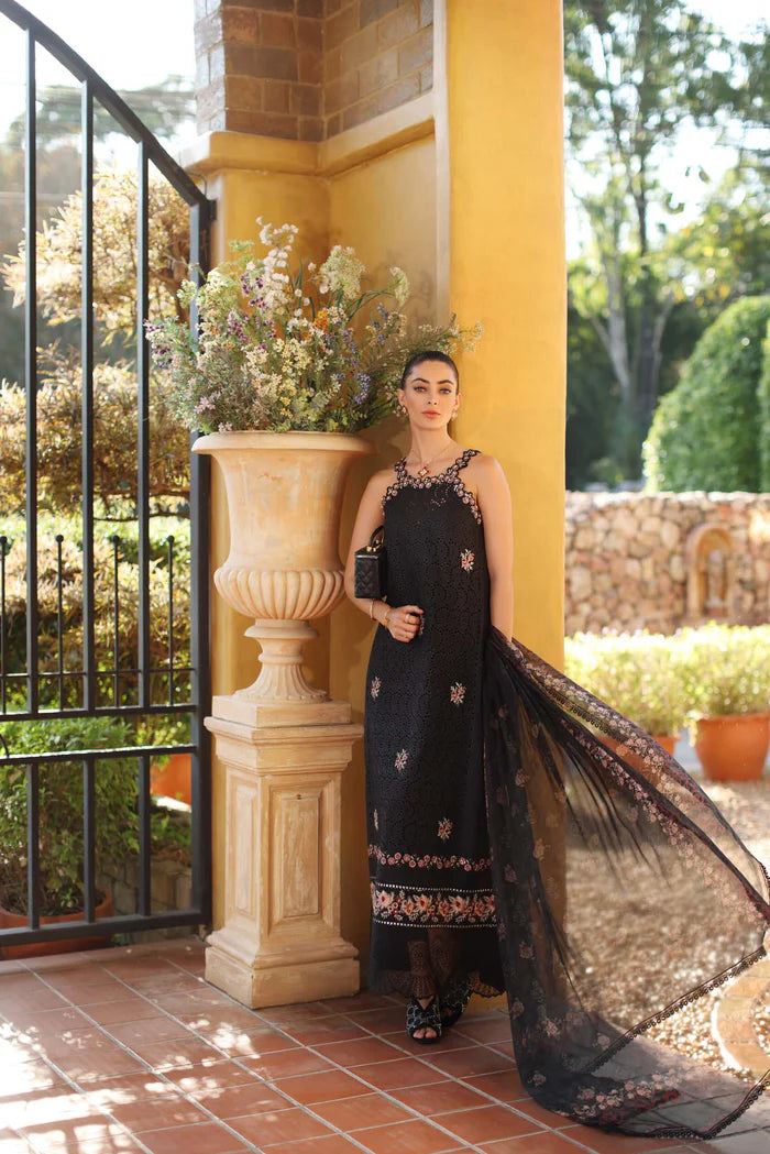 Noor By Saadia Asad Luxury Eid Handwork Schiffli Laserkari Collection 2026 | D5B-LUNARIA - Mirha Fashion