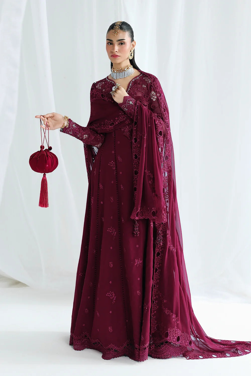 Qalamkar Luxury Chiffon Unstitched Collection | QCC-03 WAFA