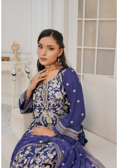 Agha Noor Silk Ready to Wear Collection Nov-2025 | Navy Blue