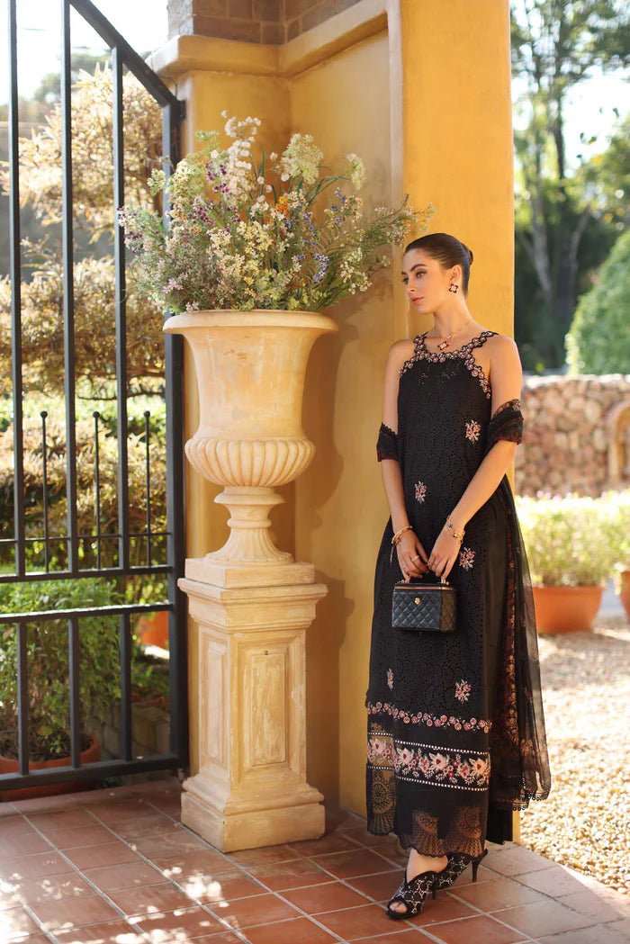 Noor By Saadia Asad Luxury Eid Handwork Schiffli Laserkari Collection 2026 | D5B-LUNARIA - Mirha Fashion