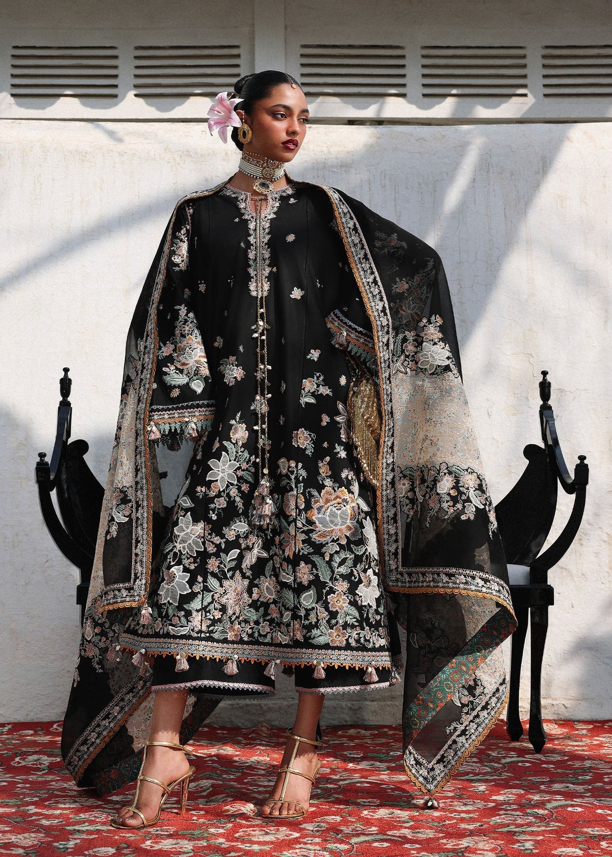 Hussain Rehar Kalabagh Luxury Lawn Unstitched Collection 2026 | D#89 SABLE - Mirha Fashion