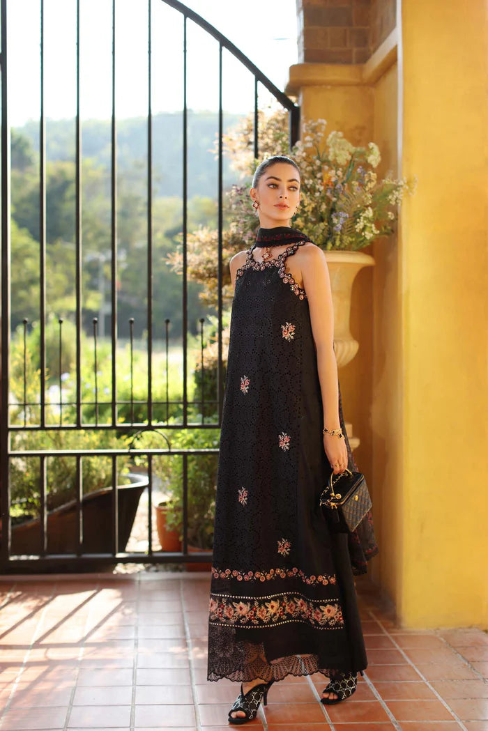Noor By Saadia Asad Luxury Eid Handwork Schiffli Laserkari Collection 2026 | D5B-LUNARIA - Mirha Fashion
