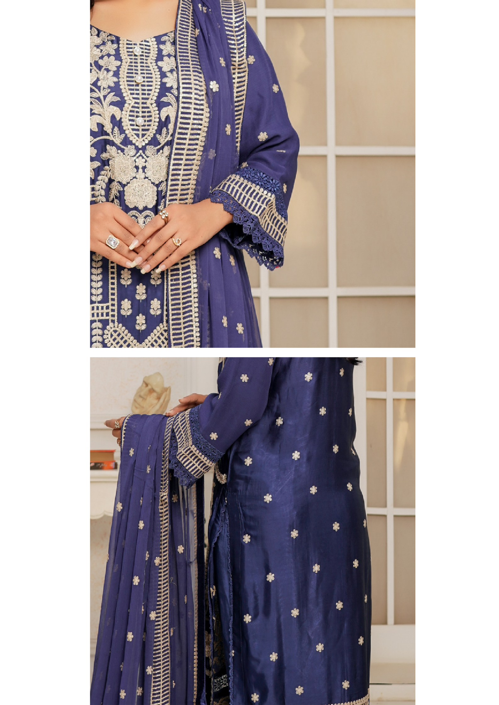 Agha Noor Silk Ready to Wear Collection Nov-2025 | Navy Blue