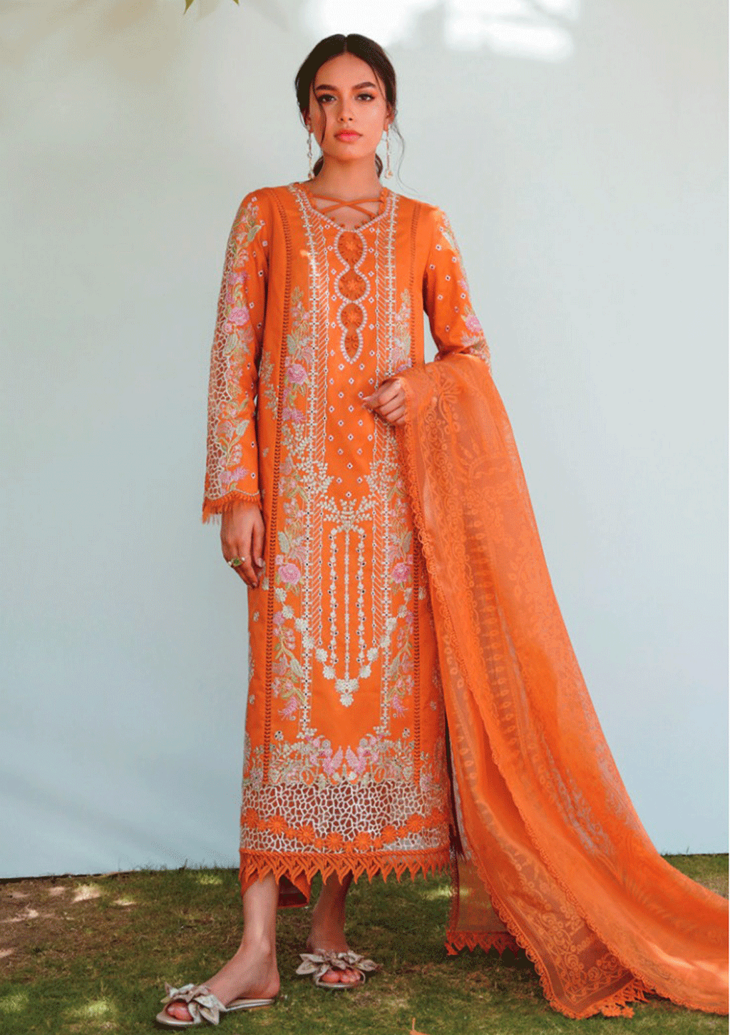 Qlinekari Lawn Collection 2023 by Qalamkar  | Alania - Mirha Fashion