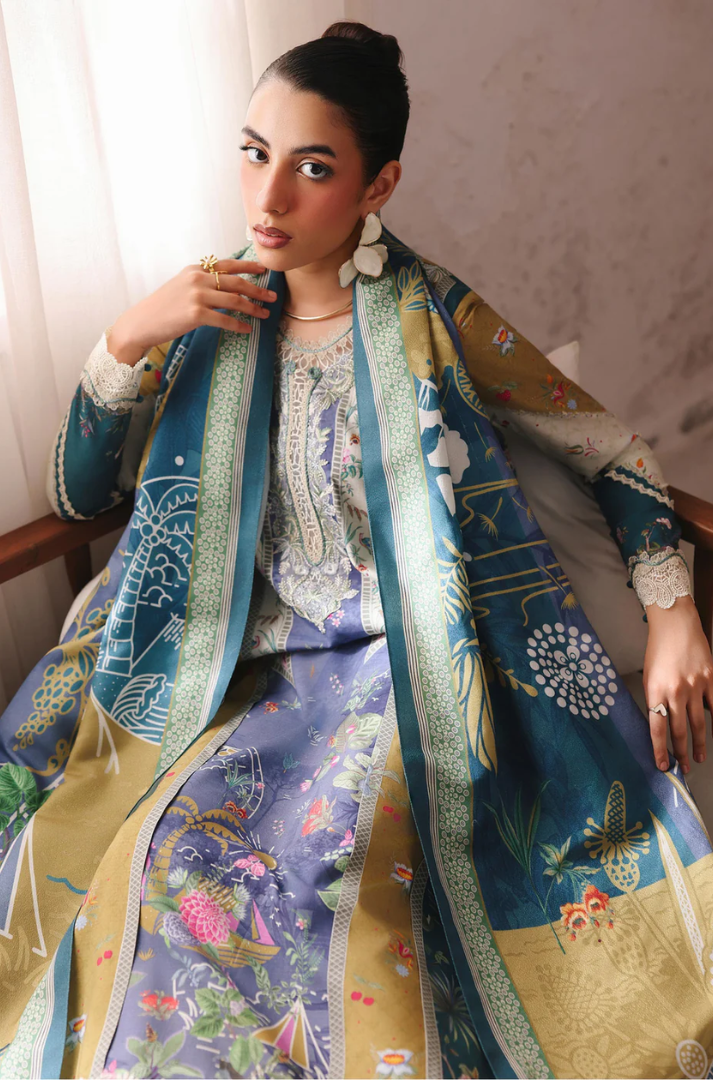 Qalamkar Qprints Winter 3PCS Unstitched Collection 2025 QW 10 A | Alina