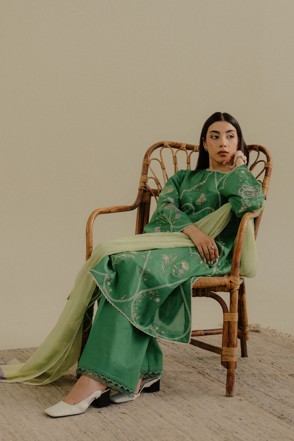 Coco Lawn Drop 2 Embroidered Eid Collection 2025 | Tara-8B - Mirha Fashion