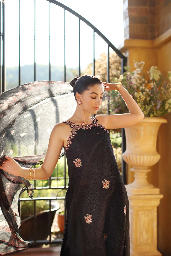 Noor By Saadia Asad Luxury Eid Handwork Schiffli Laserkari Collection 2026 | D5B-LUNARIA - Mirha Fashion
