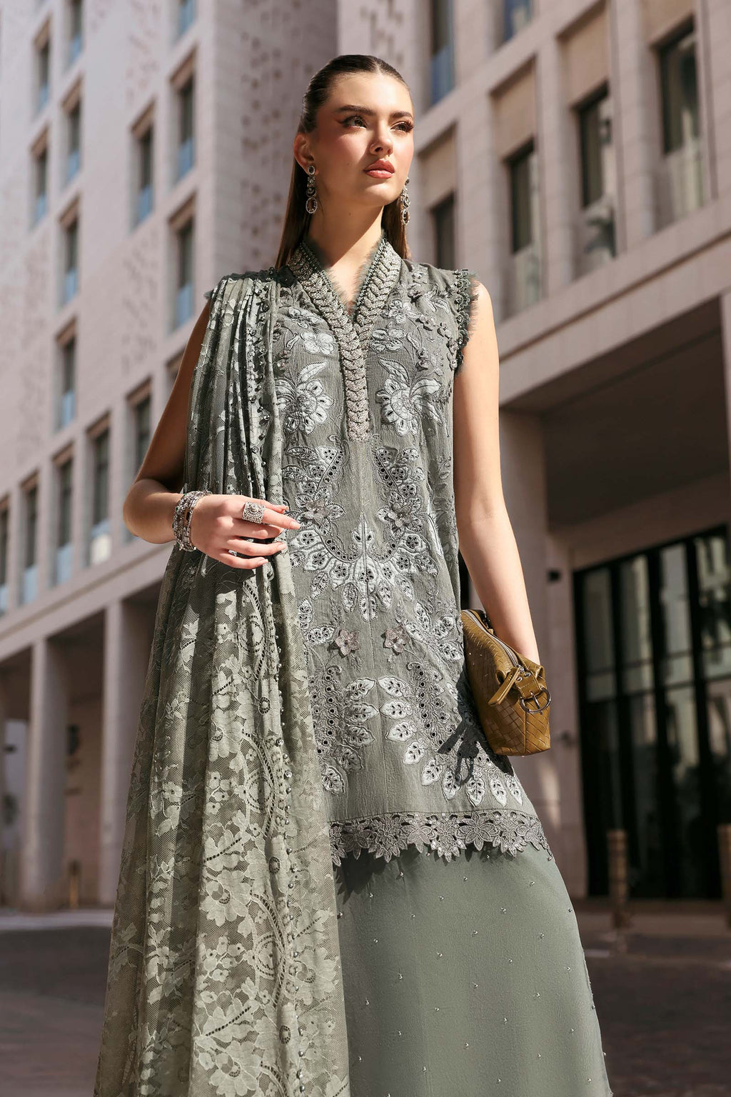 Maria B Luxury Lawn 3PCS Unstitched Collection 2026 | 3B - Mirha Fashion