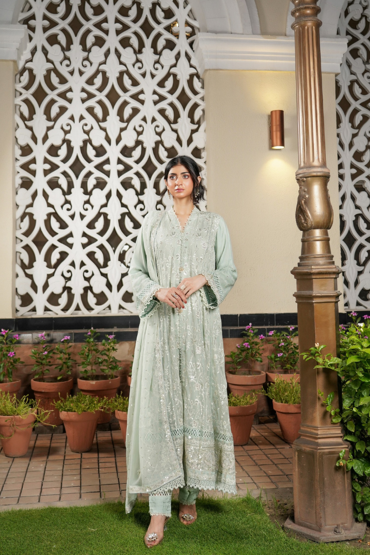 Agha Noor Luxury Gowns Afsanay Ready to Wear Collection | Light Green