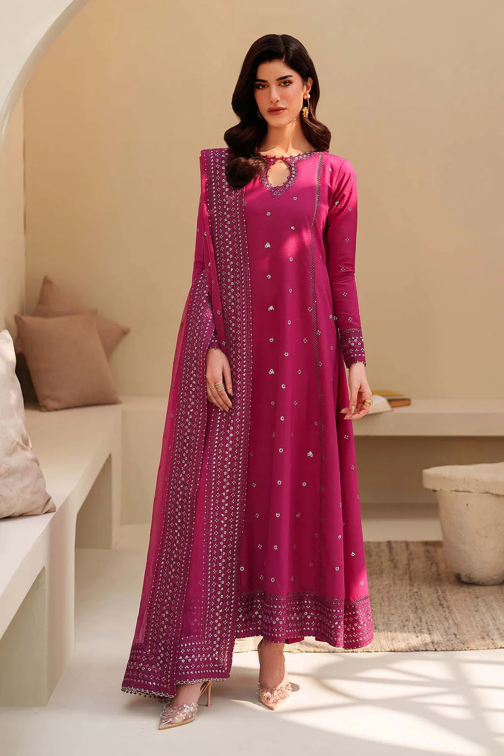 Zarif Exclusive Tabeer the Silk Edit Unstitched Collection 2026 | 04 HORAIN - Mirha Fashion