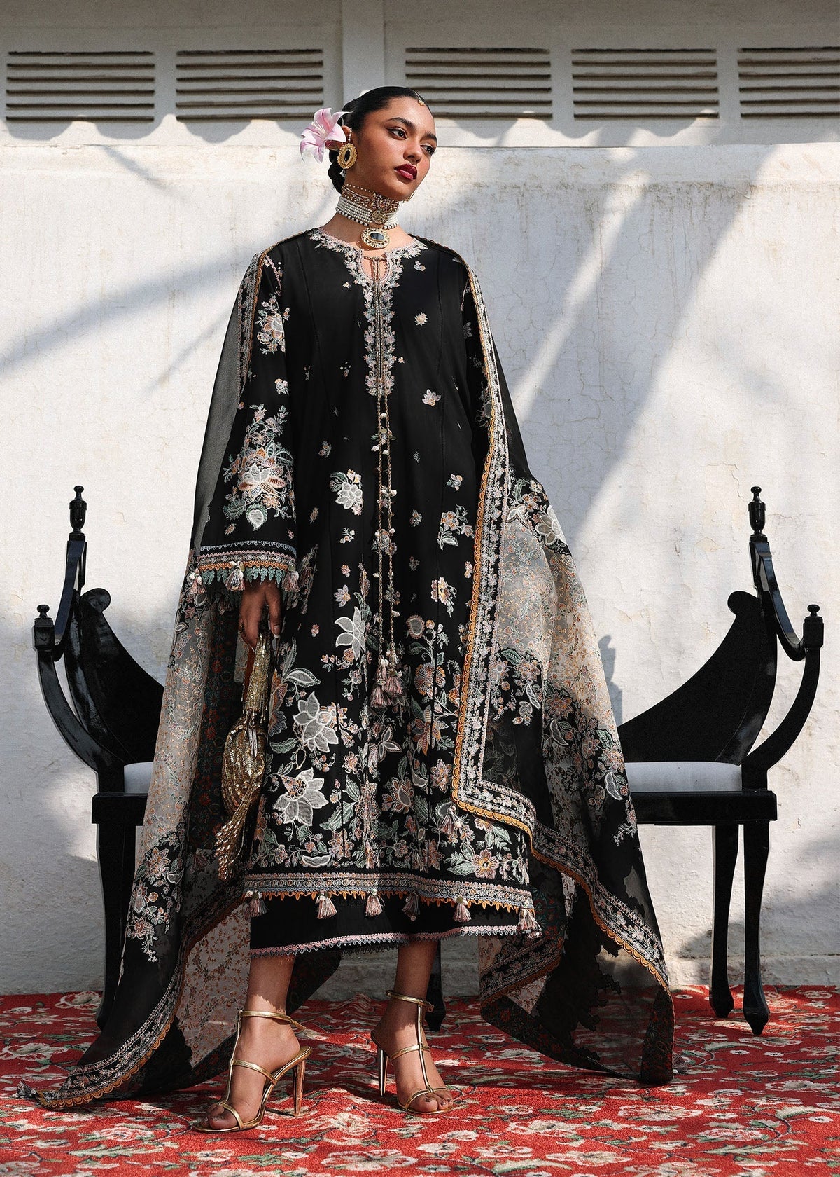Hussain Rehar Kalabagh Luxury Lawn Unstitched Collection 2026 | D#89 SABLE - Mirha Fashion