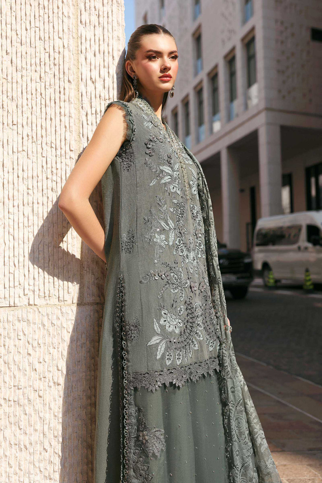 Maria B Luxury Lawn 3PCS Unstitched Collection 2026 | 3B - Mirha Fashion