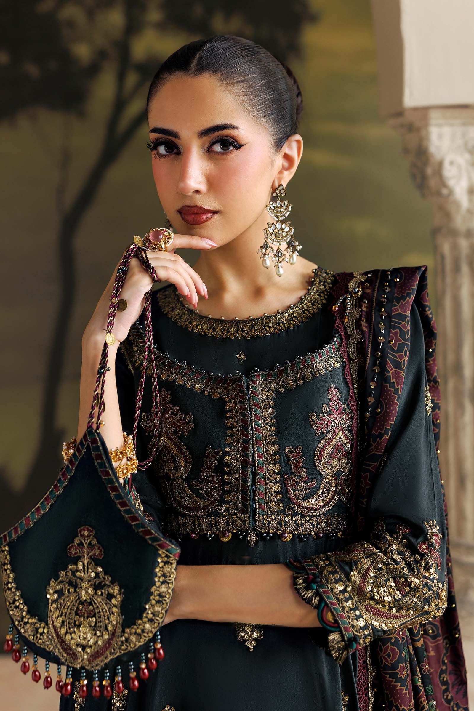 Maria B Soiree Unstitched Collection 2026 | SR-01-05-Imperial Burgundy