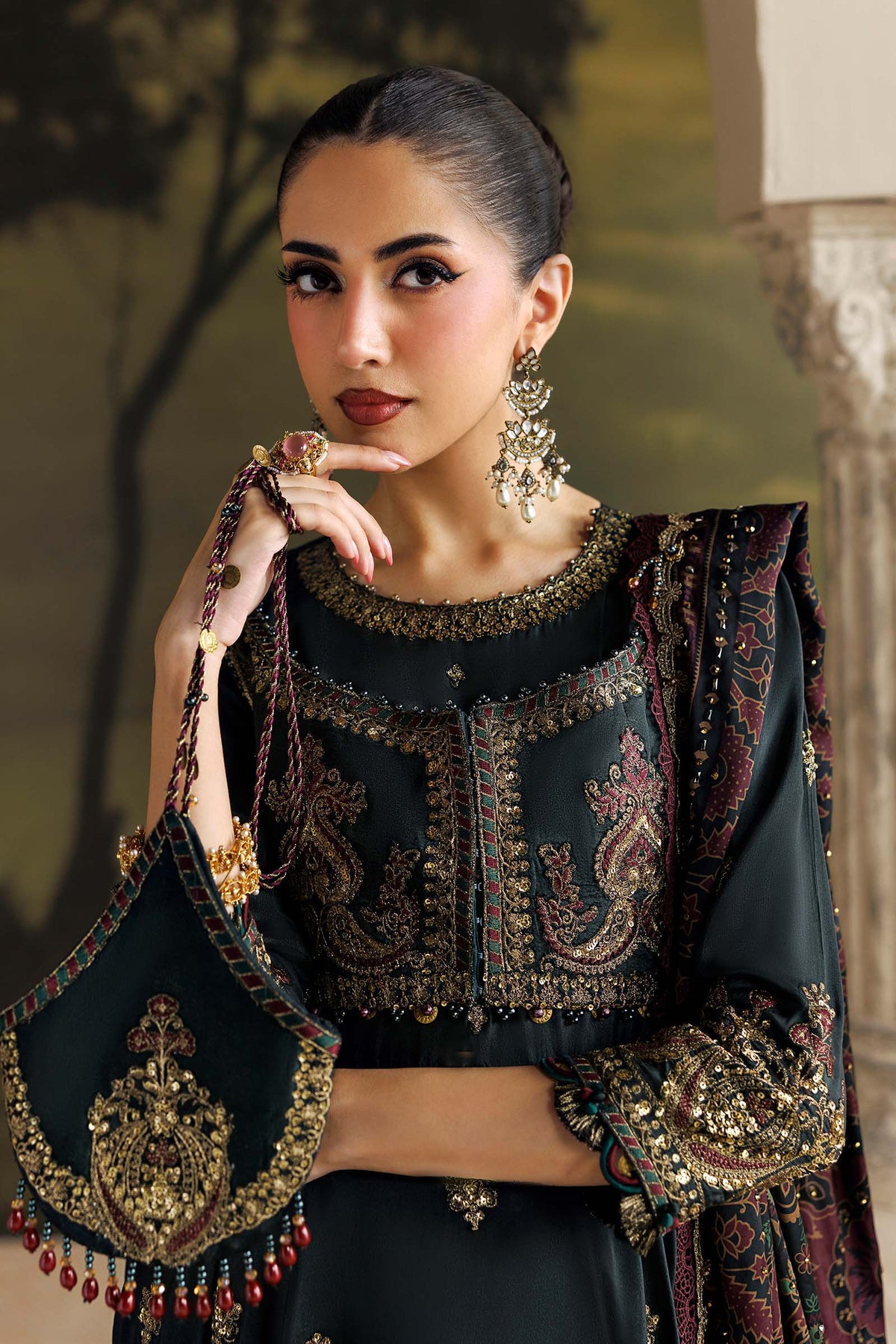 Maria B Soiree Unstitched Collection 2026 | SR-01-05-Imperial Burgundy