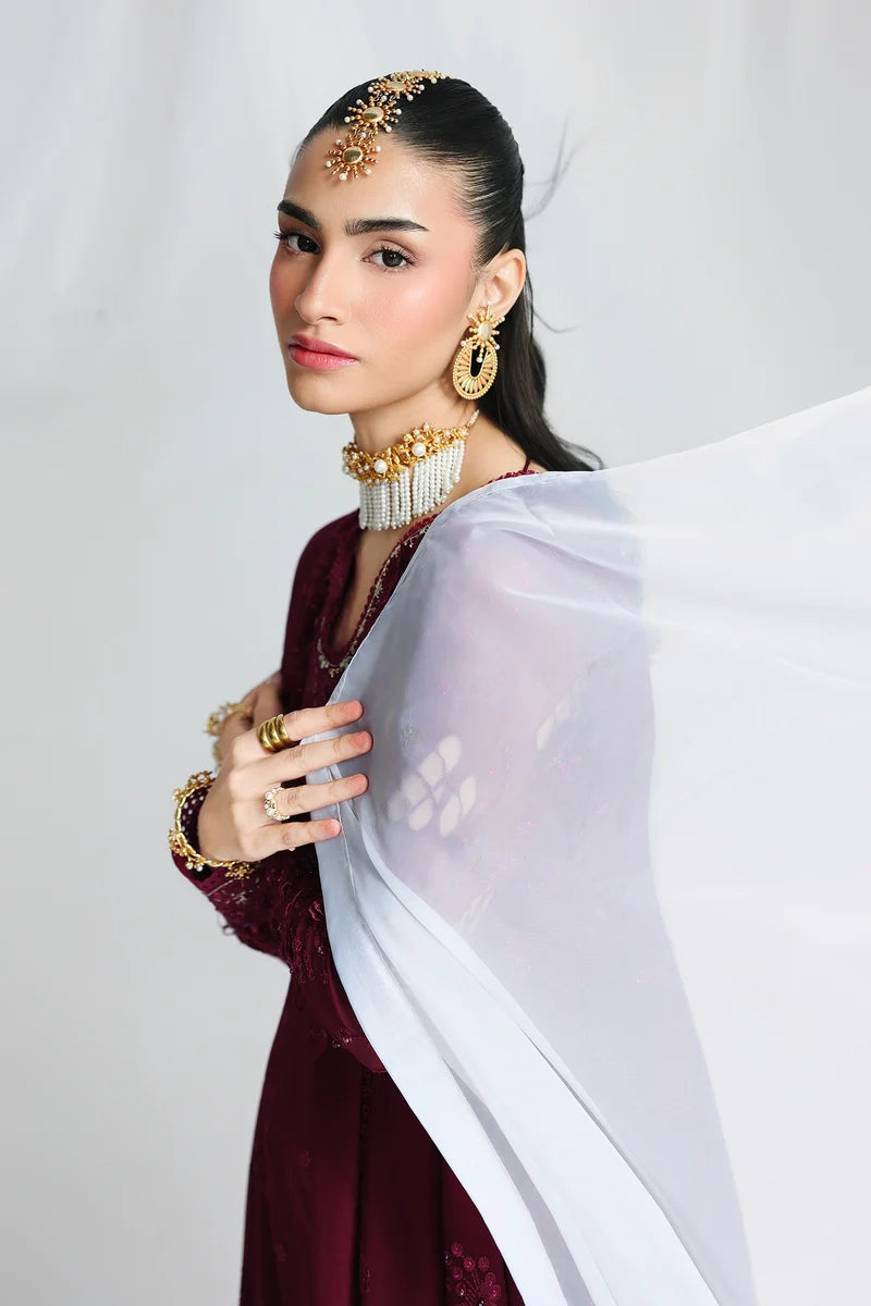 Qalamkar Luxury Chiffon Unstitched Collection | QCC-03 WAFA