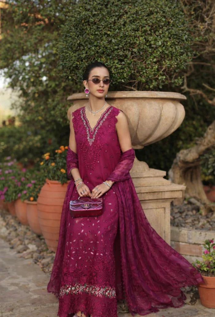 Noor By Saadia Asad Luxury Eid Handwork Schiffli Laserkari Collection 2026 | D6A-ZELINA - Mirha Fashion