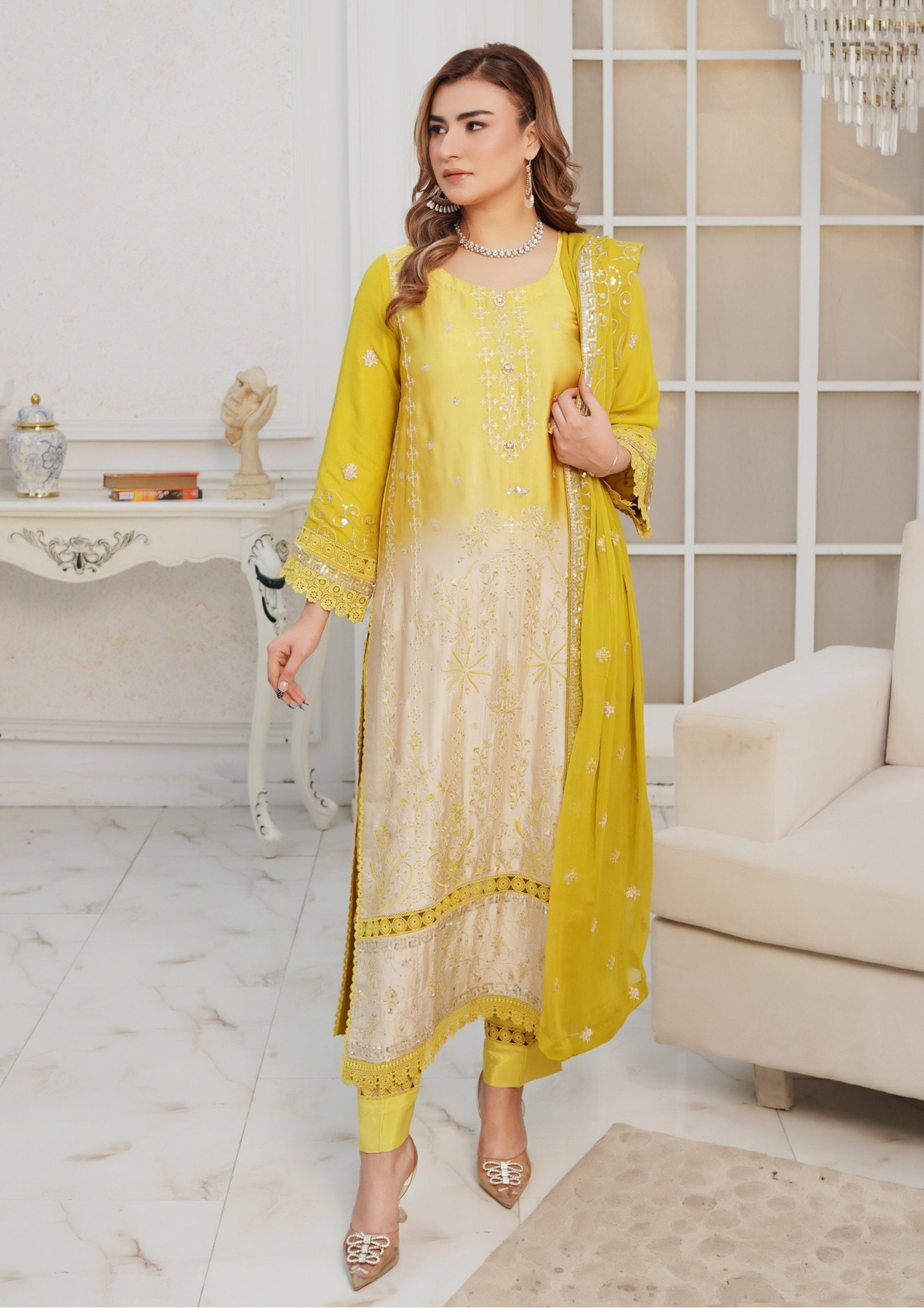 Agha Noor Silk Ready to Wear Collection Nov-2025 | Yellow