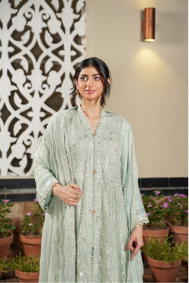 Agha Noor Luxury Gowns Afsanay Ready to Wear Collection | Light Green