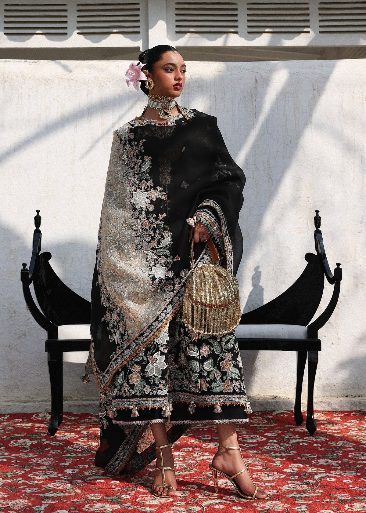 Hussain Rehar Kalabagh Luxury Lawn Unstitched Collection 2026 | D#89 SABLE - Mirha Fashion