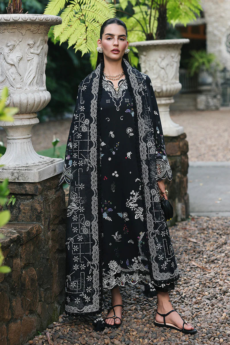 Qalamakar Qline Lawn Drop 1 Unstitched Collection 2026 | OBSIDIAN - Mirha Fashion