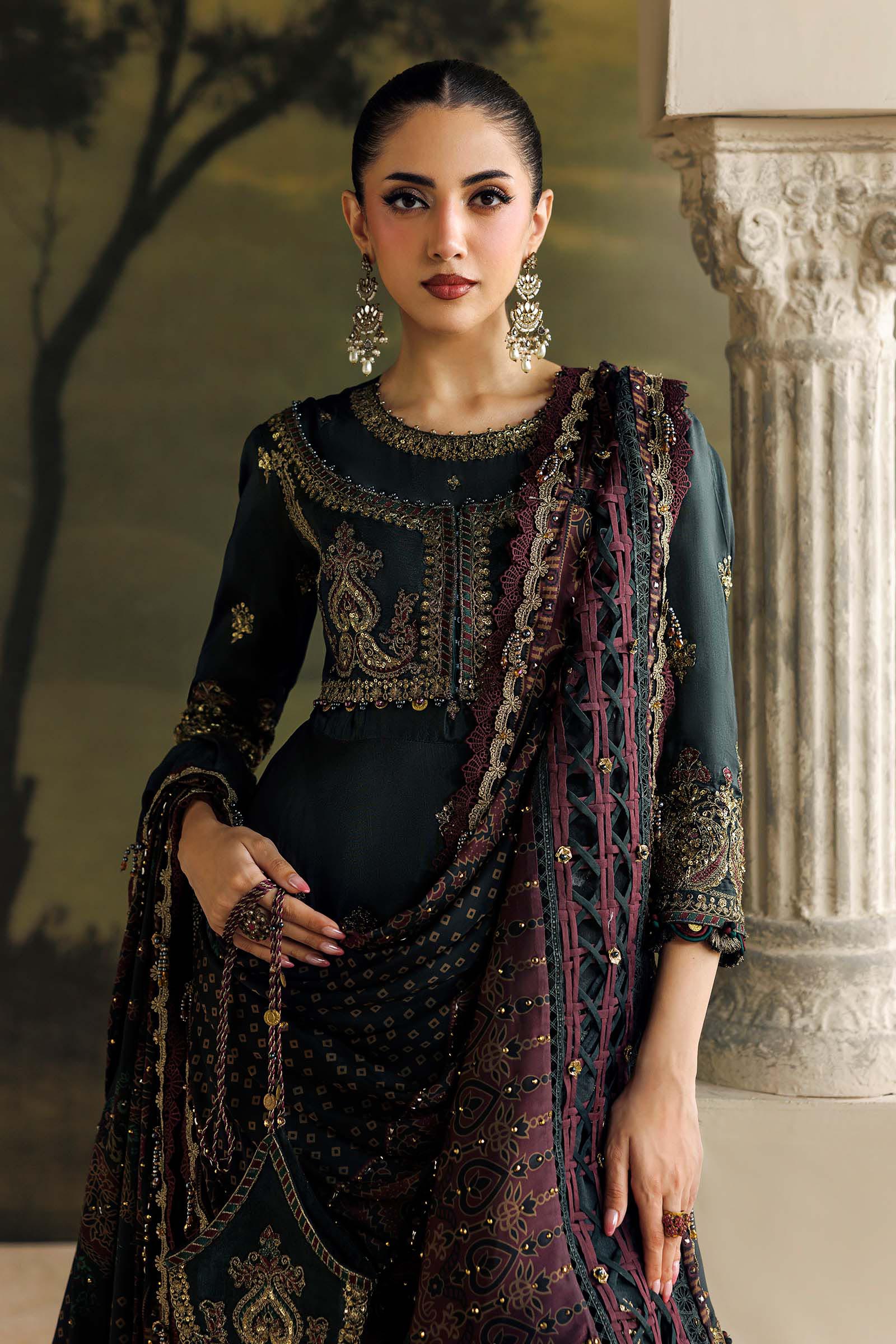 Maria B Soiree Unstitched Collection 2026 | SR-01-05-Imperial Burgundy