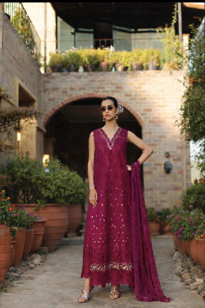 Noor By Saadia Asad Luxury Eid Handwork Schiffli Laserkari Collection 2026 | D6A-ZELINA - Mirha Fashion